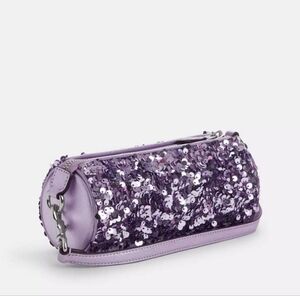 Coach Nolita Silver Lilac Sequin Women's Barrel Bag